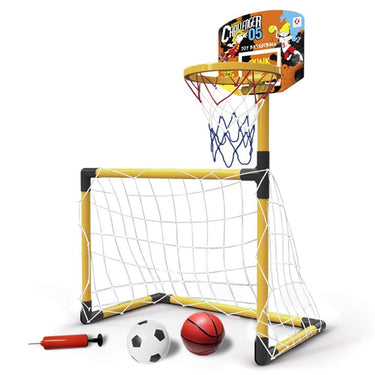 2 IN 1 SPORTS BASKET AND FOOTBAL FUN GAME